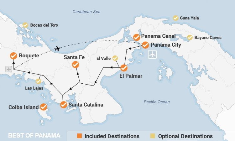 Best of Panama Tour Map